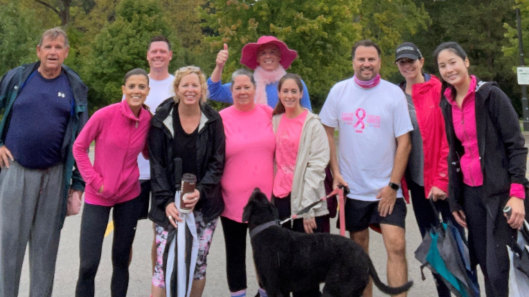 CIBC employees running for the cure.
