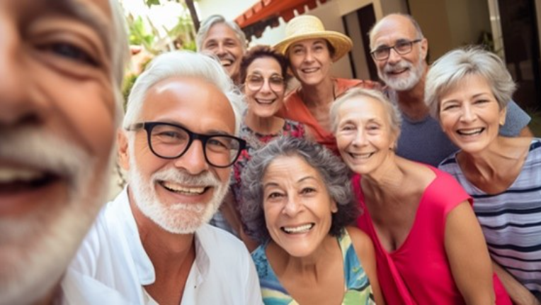 People together smiling for a selfie